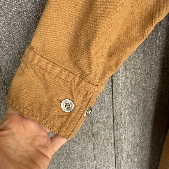 Everlane Canvas 100% Organic Cotton Unlined Parka Utility Jacket; Cappuccino - Picture 9 of 17